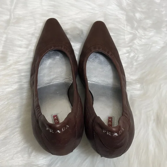 Prada Calzature Donna Bruciato Brown Leather Heels - Picture 8 of 15
